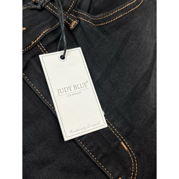 NWT Judy Blue Women's High Waist Stretch Denim Shorts Black Size 2XL - Picture 4 of 8